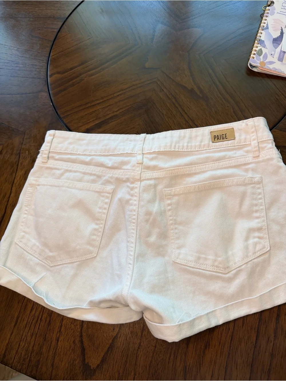 PAIGE White Denim Shorts